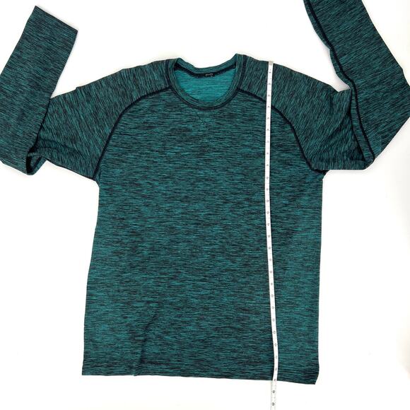 Lululemon Mens Metal Vent Tech Long Sleeve Top Spirit Green Black Size M - Picture 5 of 9